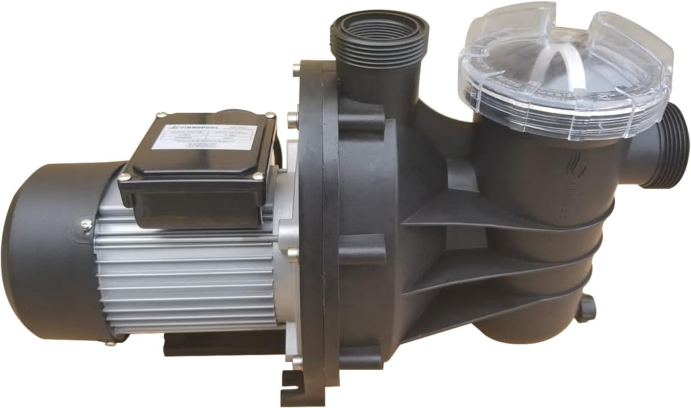 FibroPool 0.2 HP Above Ground Pool Pump 2520 GPH - 1.25' & 1.5' Hose Adapters & PTFE Tape - Clear Lid Strainer - Energy Efficient