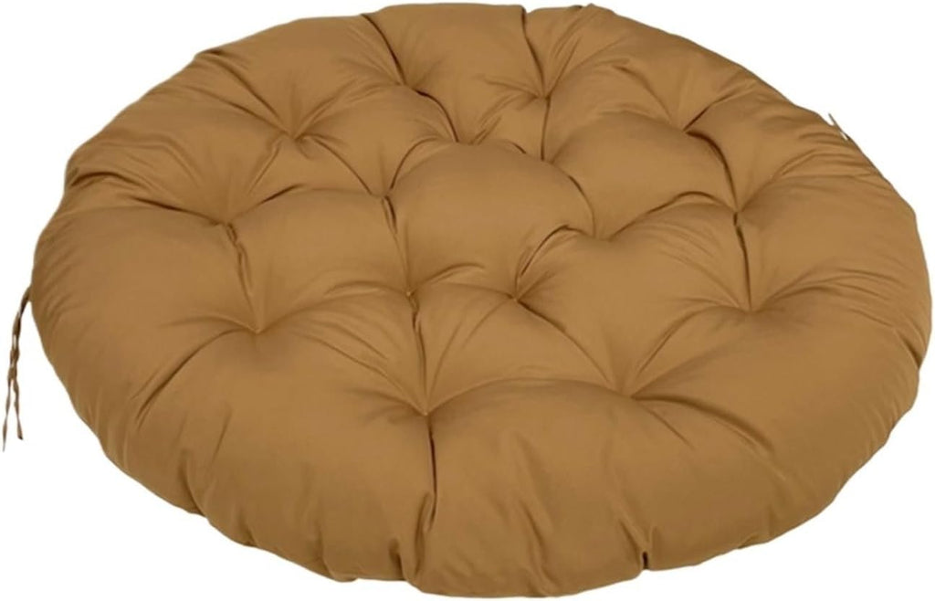 Indoor Outdoor Papasan Chair Cushion, Bucket & Moon Comfy Round Cushion, Tufted Wicker Hanging Egg Chair Cushion for Garden, Living Room, Bedroom