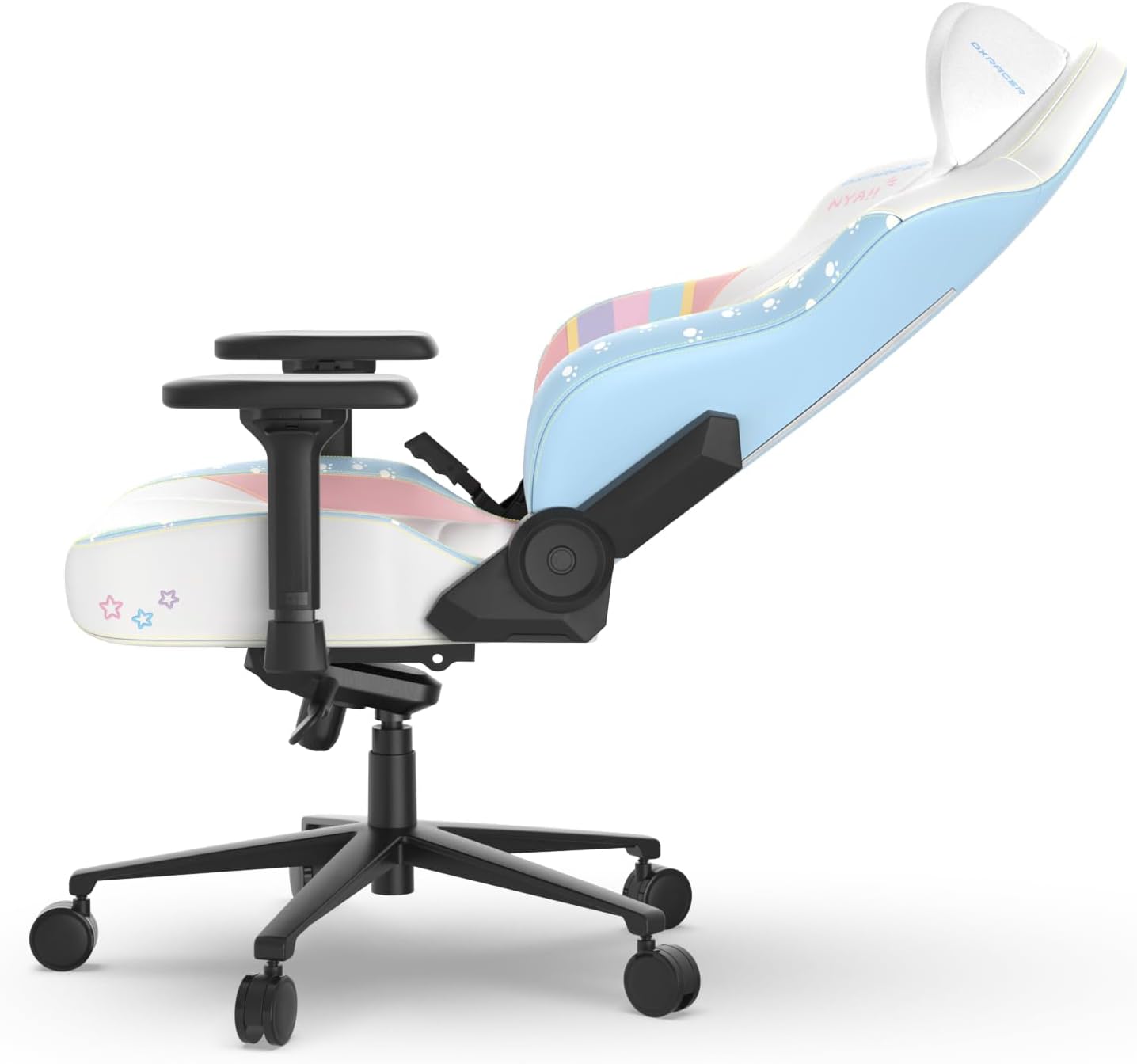 DXRacer Craft L Video Gaming Chair for Adults, Ergonomic Office Reclining Computer Chair with Magnetic Head Pillow and Lumbar Support, Racing Style Height Adjustable (EPU Leatherette, Bananya Cat)