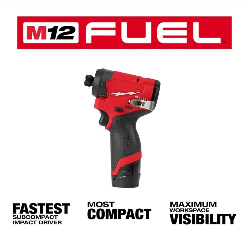 NEW 3453-22HSR Combo Kit for Milwaukee M12 FUEL 12V 3453-20 1/4' HEX Impact Driver 2567-20 3/8' Hi-Speed Ratchet