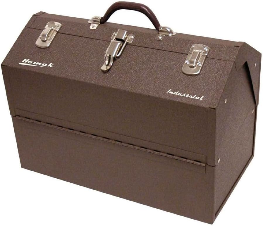 Homak Industrial 18-Inch Cantilever Steel Toolbox, Brown Winkle Powder Coat, BW00210180