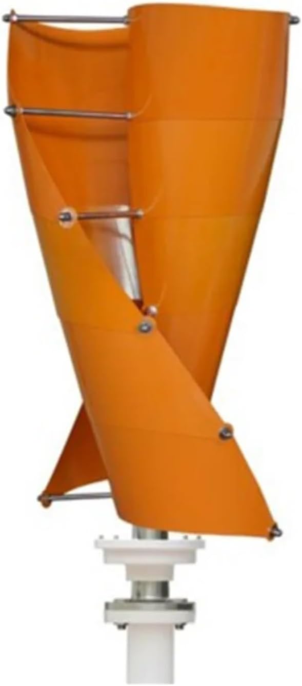 Wind Turbine Generator, 3000W Wind Tubine Generator Vertical Turbine Alternative Free Energy Windmill 24V 48V MPPT Controller Wind System for Marine, RV, Home(Wind turbine only,24V)