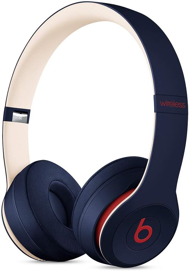 Beats Solo3 Wireless On-Ear Headphones - Apple W1 Headphone Chip, Class 1 Bluetooth, 40 Hours of Listening Time, Built-in Microphone - Club Navy (Latest Model)