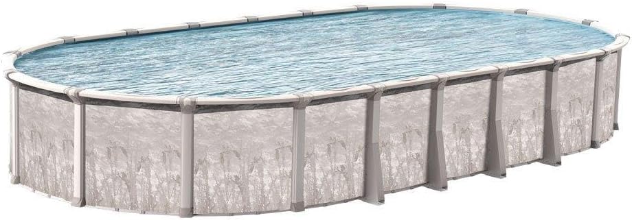 In The Swim 15' x 26' Oval Above Ground Swimming Pool - Marina Package - Featuring: Sand Filter, Pump System and A-Frame Ladder