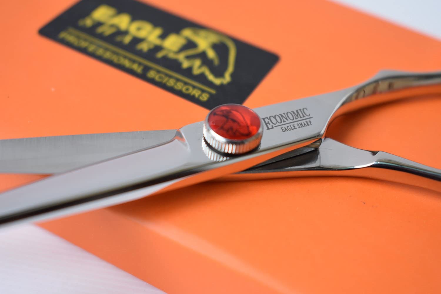 Professional 6.0-inch Shears Cutting &Thinning Scissors Kit Convex Edge Hairdressing Scissors Set 440C Steel Stainless Japanese Process with Free Fine Orange Leather Case