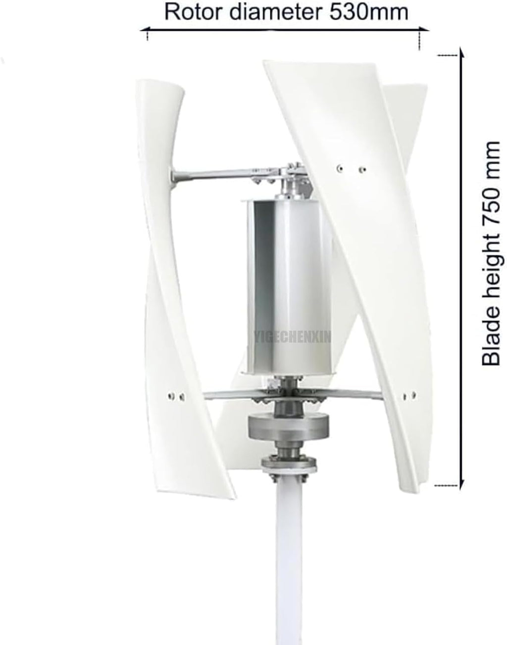 3000W Wind Turbine Generator Set, Household Noise Free 3-Blade Windmill Generator 12V 24V 48V 220V with Controller Suitable for Ships, Terraces, Cabins, Homes