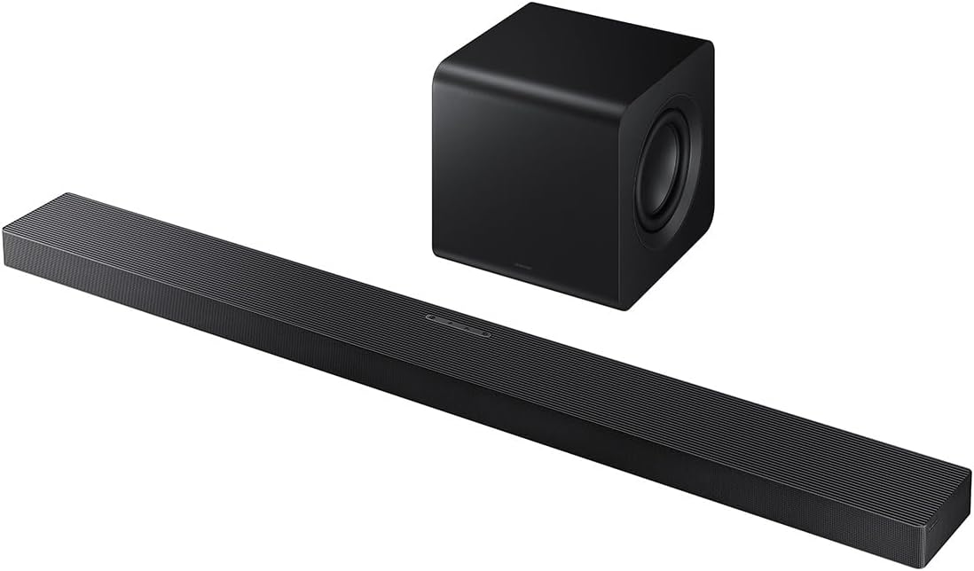 Samsung QN65LS03FAFXZA 65 Inch The Frame QLED 4K Art Mode Vision AI Smart TV with a HW-QS700F 3.1.2 Ch Dolby Atmos Soundbar and Subwoofer (2025)