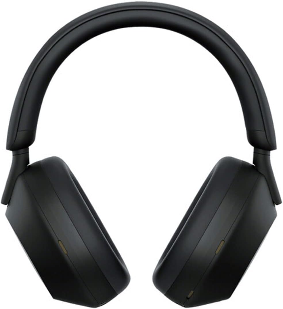 Sony WH-1000XM5 Noise-Canceling Wireless Over-Ear Headphones (Black), 30 Hours Playback Time, Hands-Free Calling, Alexa Voice Control - Kit with Charging Cube