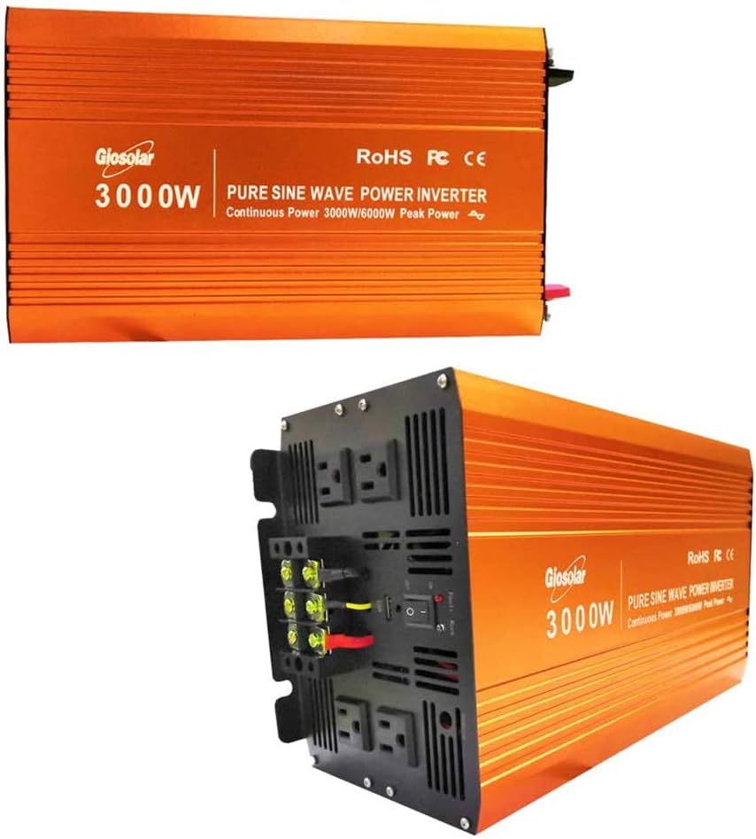 1000W Wind Solar Generator Kit with 3000W Inverter: 400W Wind Turbine and 6PCS 100W Semi-Flexible Solar Panels Charger for 12V 24V Roof Car Uneven Surfaces (1000W Wind Solar Kit with 3000w Inverter)