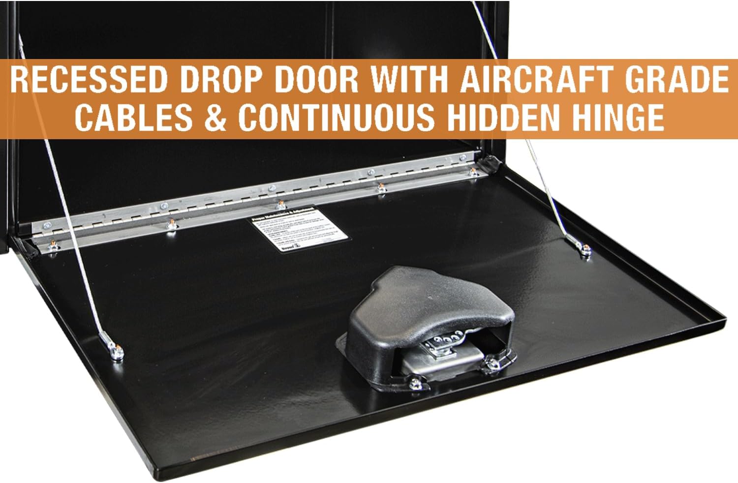 Buyers Products 1702303 Black Steel Underbody Truck Tool Box – 18 x 18 x 30 Inch - Truck Bed & Underbelly RV Storage Box, Locking T-Latch, Weather-Resistant, Heavy-Duty Flatbed Job Box, Made in USA