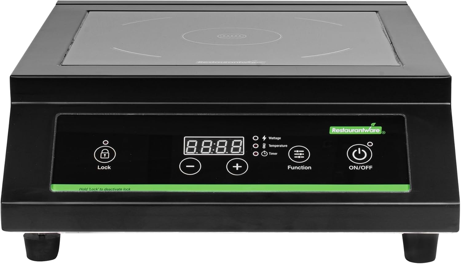 Restaurantware-Kitchen Tek 3500 W Induction Cooktop, 1 Electric Hot Plate With Sensor Touch - 140F To 465F, 10 Wattage Settings, Black Steel Countertop Induction Stove With Ceramic Plate, 240V
