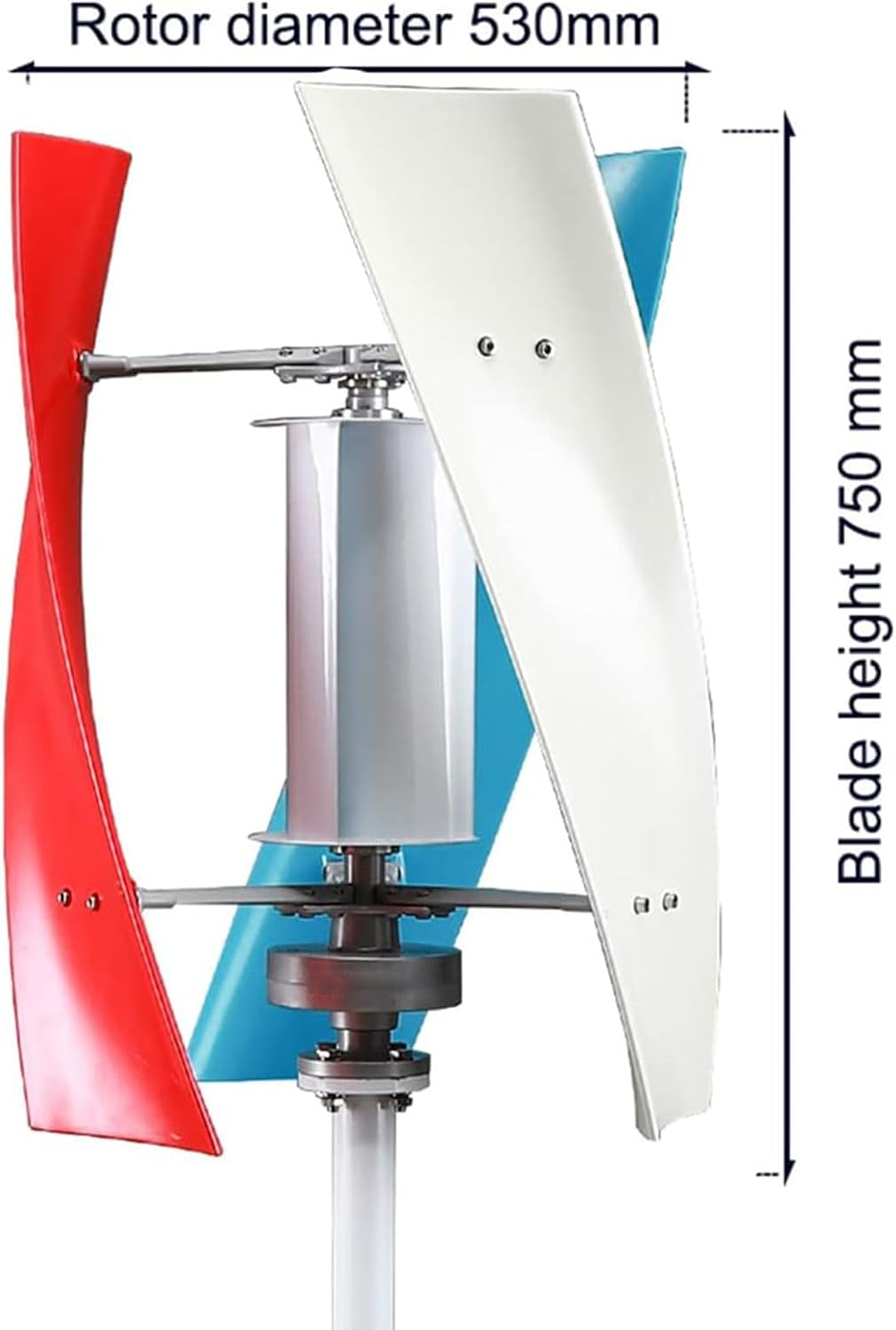 12V/24V/48V Magnetic Levitation Wind Turbine - 2KW/3KW/5KW Inverter with MPPT Controller for Efficient Hybrid Wind Solar Systems, 3-Colors Vertical Axis Wind Turbine Generator for Home(3000W,12V)