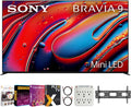 Sony BRAVIA 9 K75XR90 75 inch 4K HDR Smart QLED Mini-LED TV Bundle with Premiere Movie Streaming Package & TV Setup Bundle with Wall Mount + Surge Adapter + HDMI Cable & More (2024 Model)