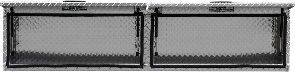 Buyers Products 1701351 Topsider Truck Tool Box, 16x13x72 Inch Diamond Tread Aluminum, Dual Flip-Up Doors, Locking Compression Latches, Weather Resistant, No-Drill Mount, Made in USA