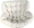 Outdoor Rocking Chair Cushions（Only Cushion, Waterproof Patio Egg Lounge Chair Cushion, Indoor Papasan Chair Cushion(White)