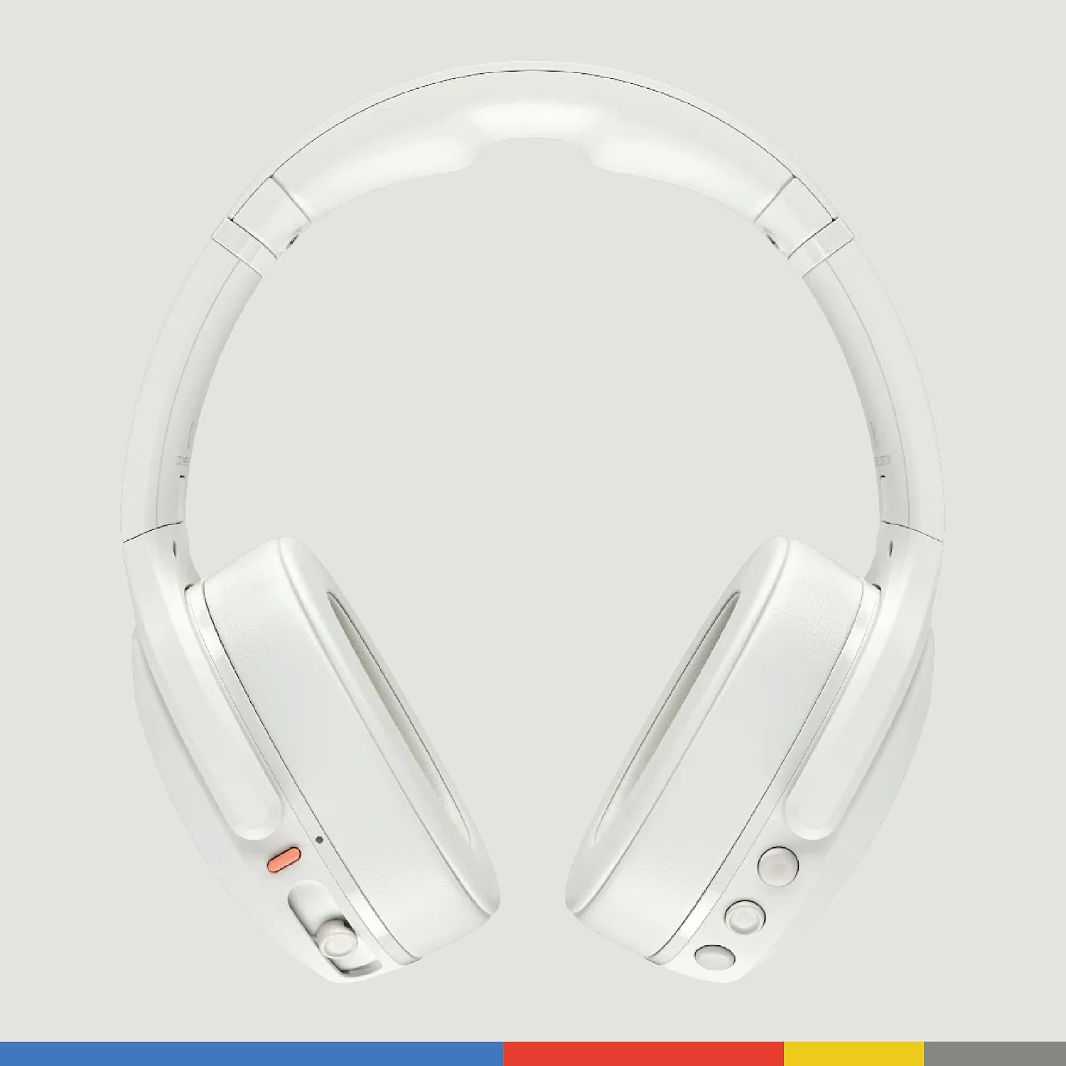 Skullcandy Crusher Evo Wireless Bluetooth Headphones with Extra USB-C Charging Cable, Multi-Sensory Bass, Noise Isolating Over-Ear Fit, 40 Hours Battery, Microphone for iPhone Android - Bone