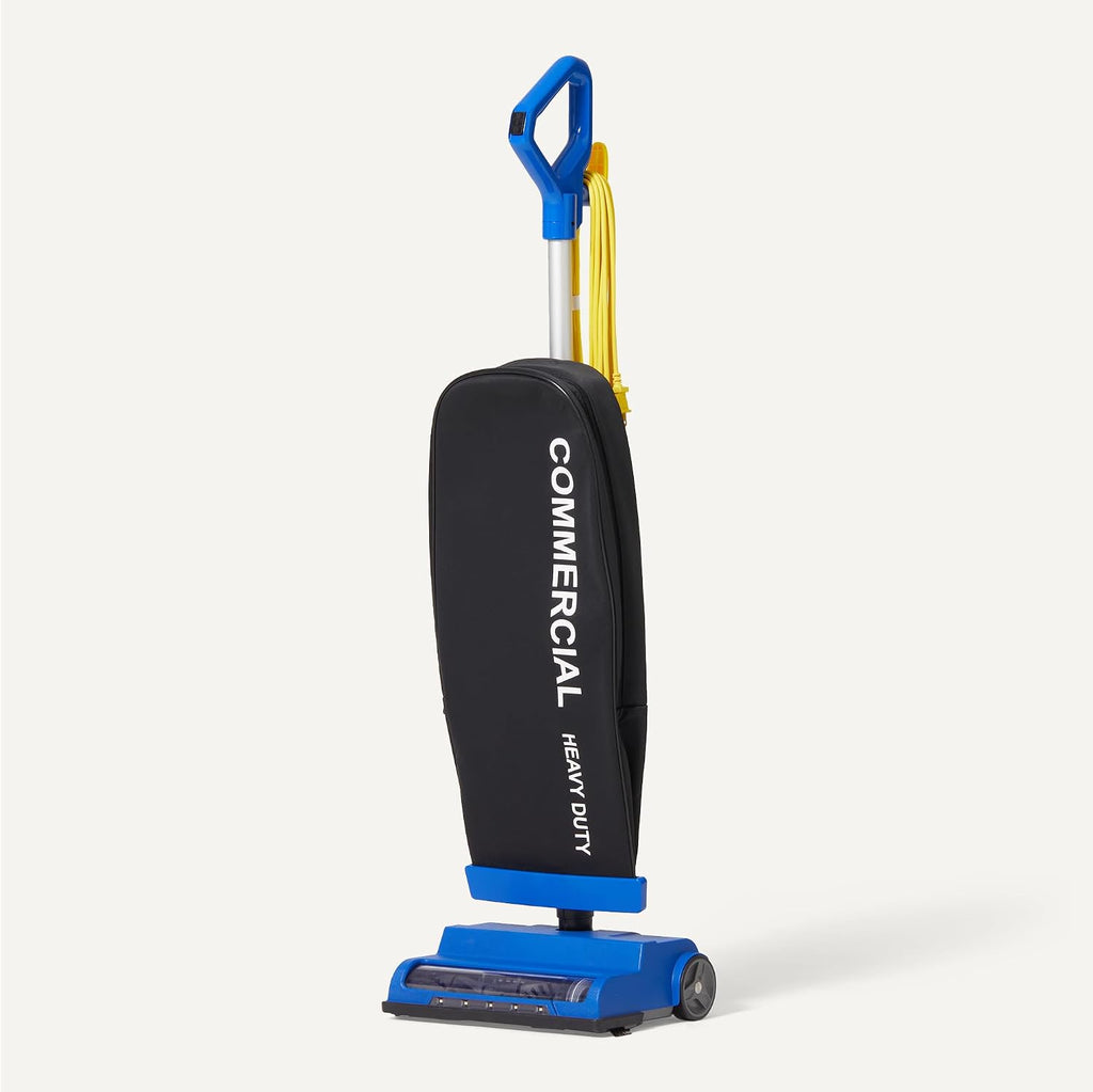 Amazon Basics Heavy Duty Upright Bagged Vacuum with Powerful Suction for Carpet and Bare Floors, Commercial-Grade