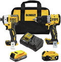 Dewalt DCK249E1M1R 20V MAX XR Brushless Lithium-Ion 1/2 in. Cordless Hammer Drill Driver and Impact Driver Combo Kit with (1) 1.7 Ah and (1) 4 Ah Battery (Renewed)