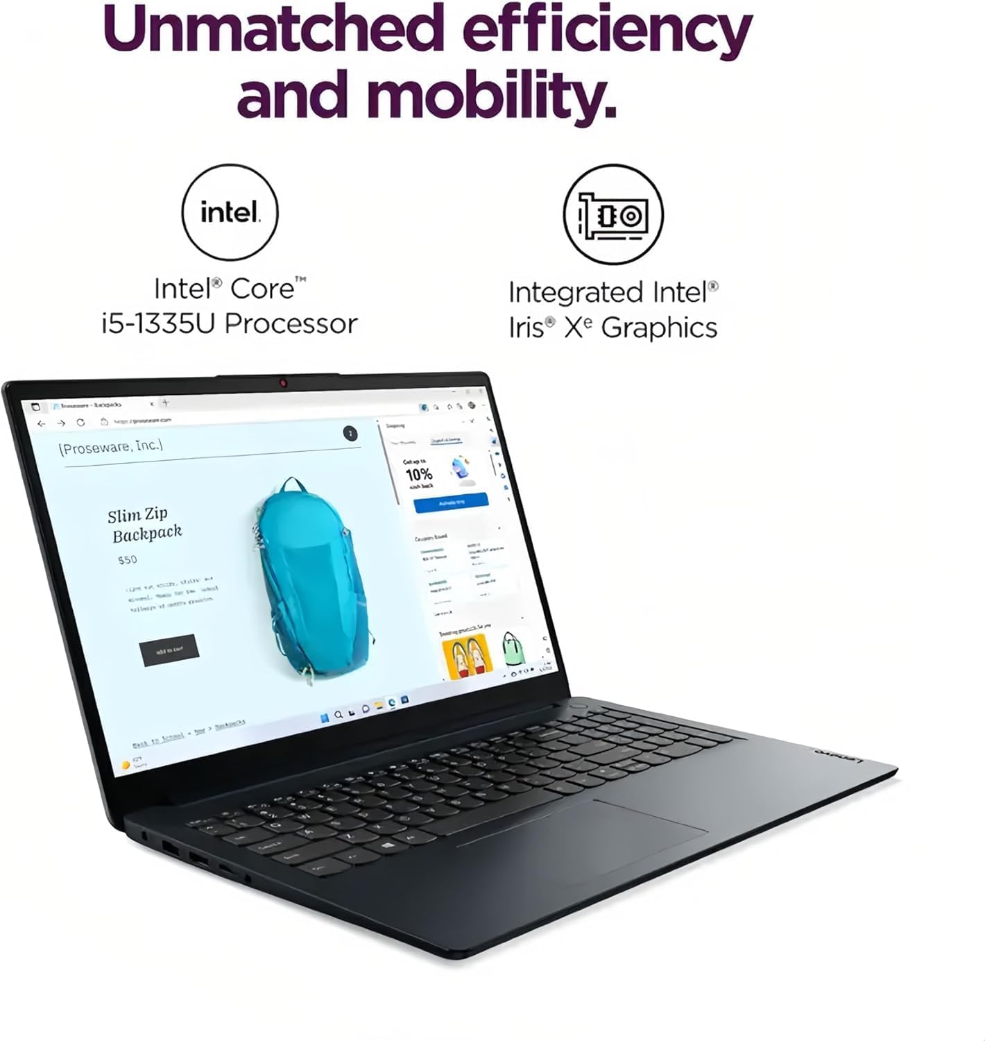 Lenovo IdeaPad Touchscreen Business Laptop, Intel 10-Core i5-1335U (Up to 4.6 GHz), 15.6' FHD Display, 8GB RAM, 256B SSD, Copilot AI-Ready, Wi-Fi 6, SD Card Reader, Windows 11 Home