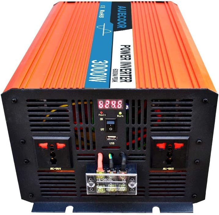 1.4Kw Wind Solar Power: 10pcs 100W Mono Solar Panels & 400W Wind Turbine Generator & 3000W Off Grid Inverter & Cable Connector& Accessories Home Boat RV