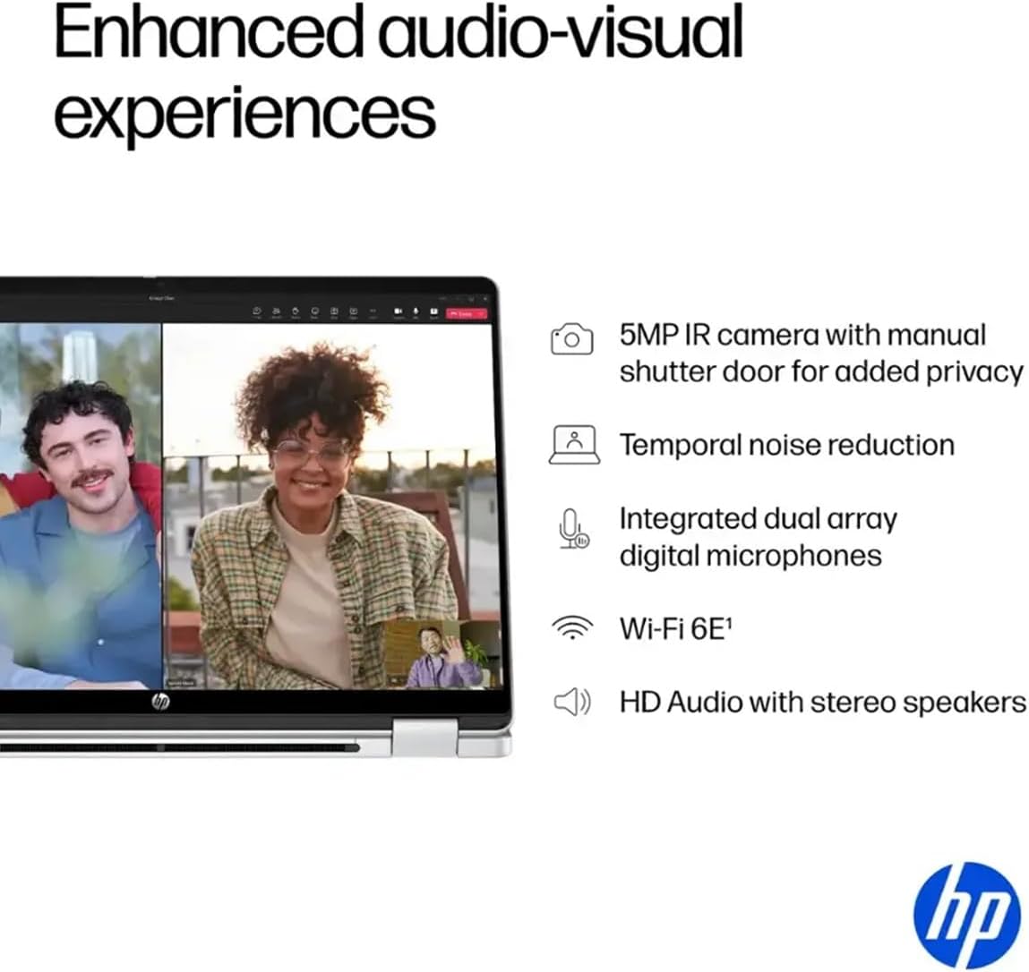 HP OmniBook 5 Flip (Next Gen Envy x360) 2-in-1 Touchscreen AI PC Laptop (14' FHD+, Intel 10-Core 7 150U (> i7 1355U), 16GB DDR5 RAM, 1TB SSD) For Creator, Designer, 5MP IR Webcam, Wi-Fi 6E, Win 11 Pro