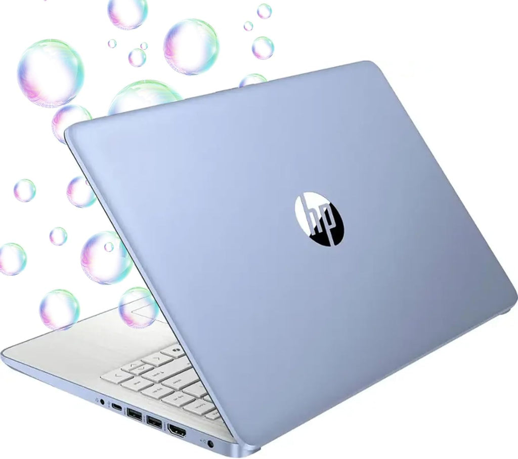 HP 14' HD Student Business Laptop, Intel Quad-Core N4120, 8GB RAM, 384GB Storage, (128GB eMMC+256GB SD Card), 1 Year Office 365, Slim Design, Webcam, HDMI, Bluetooth, WiFi, Win 11 S, Blue
