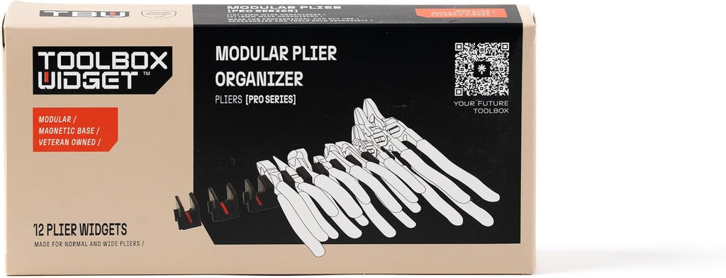 ToolBox Widget - Plier Organizers Kit | Magnetic Plier Holder for Tool Drawer | Modular Tool Storage Organizer for Professional & DIY Mechanics | Organize Tools for Fast Accountability - 6 Pack