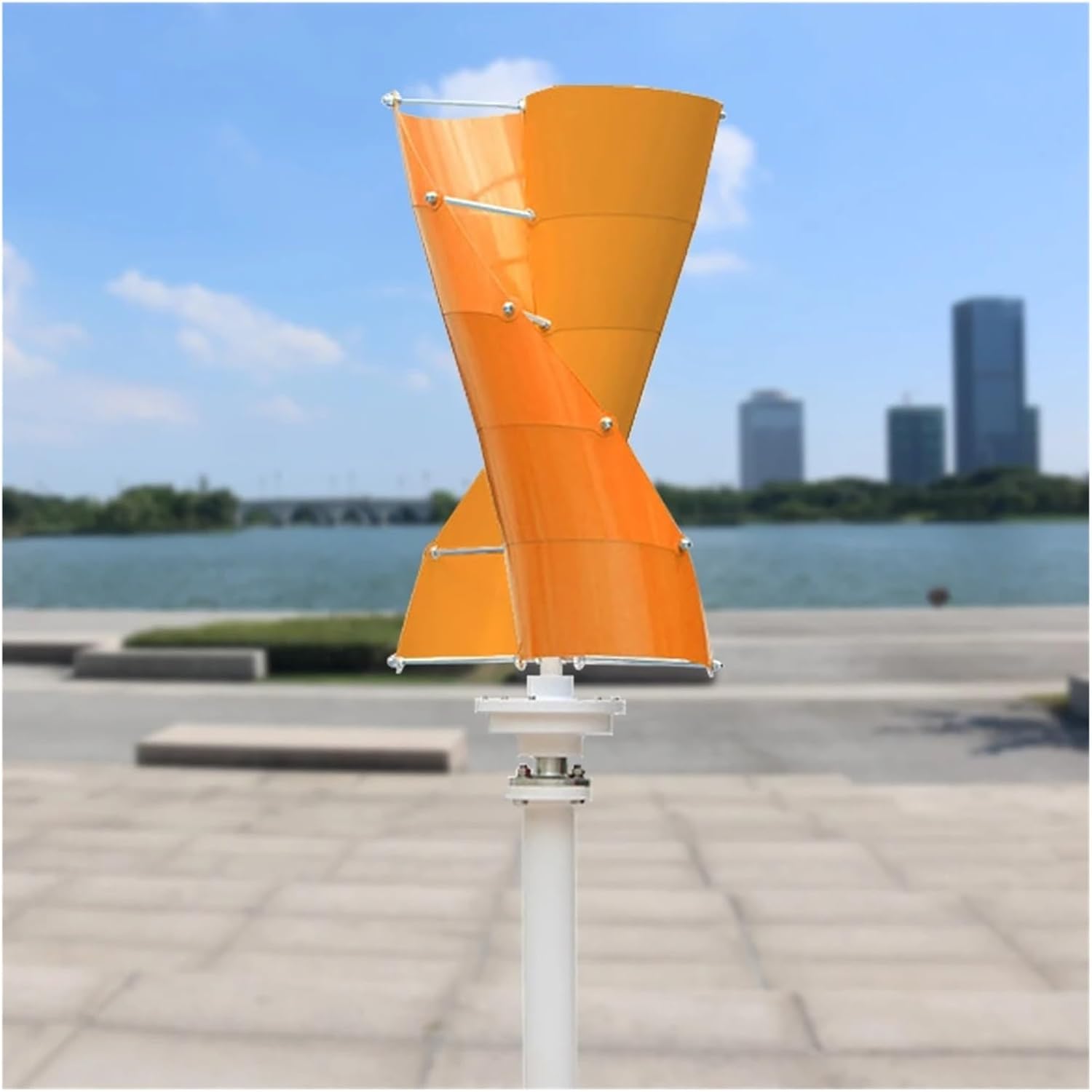 Wind Turbine Generator, 3000W Wind Vertical Turbine Generator Alternative Free Energy Windmill 24V 48V MPPT Controller Wind System for Marine, RV, Home(Red White,MPPT CONTROLLER_12V)