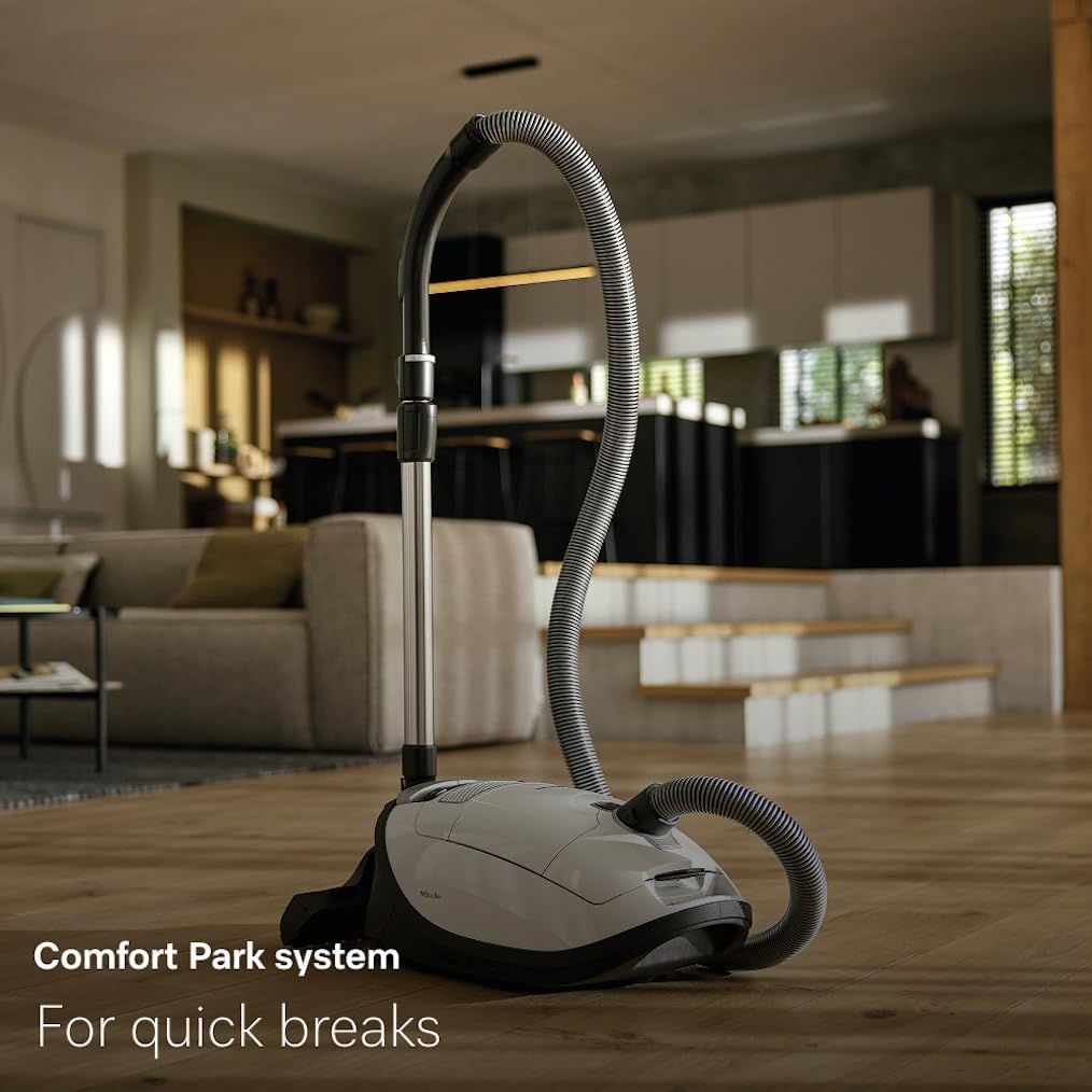 Miele Complete C3 Limited Edition Bagged Canister Vacuum Cleaner with AirClean System, AllTeQ Universal Floorhead, and Parquet Twister Floorbrush, in Tayberry Red