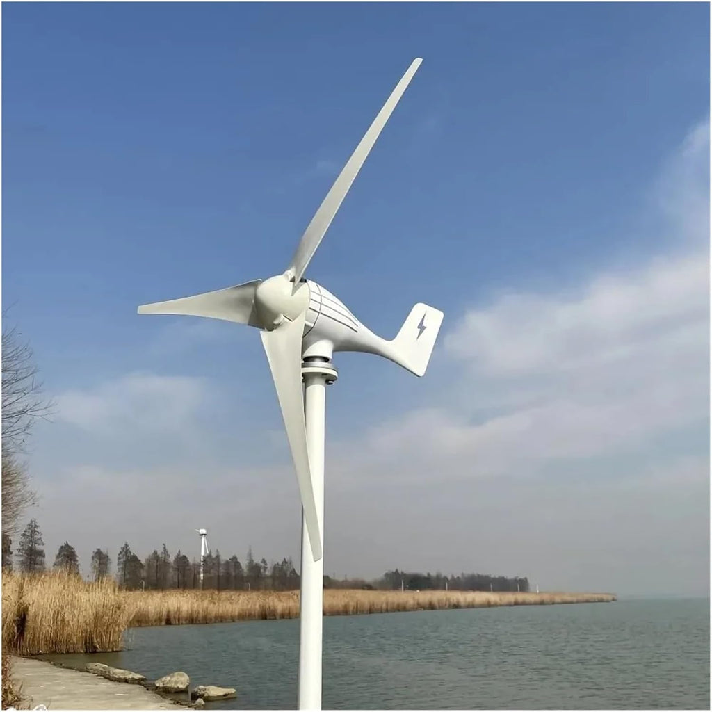 Wind Turbine Generator 3000W 5000W 7000W 12V 24V 48V 3 Blades Horizontal Wind Turbine Power Generator Windmill With MPPT Hybrid Charger Controller for Home, Farm, RVs, Boats(Mppt control,12V_7000W)