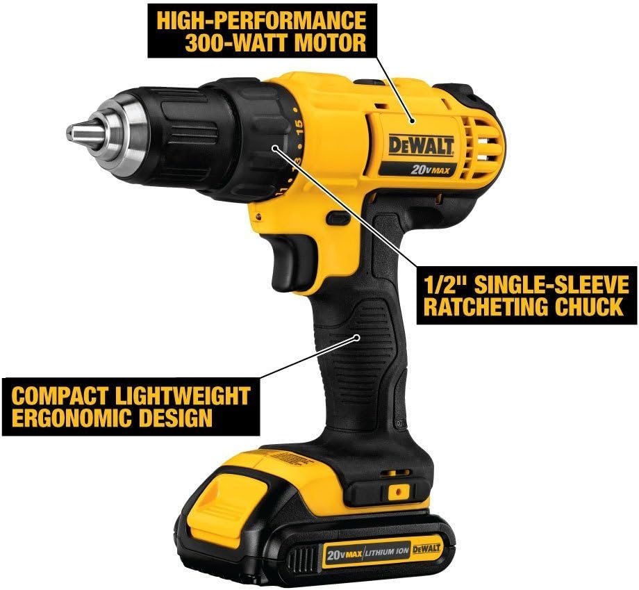 DEWALT DCK240C2 20v Lithium Drill Driver/Impact Combo Kit with 20V MAX* Lithium Ion 4-1/2' grinder