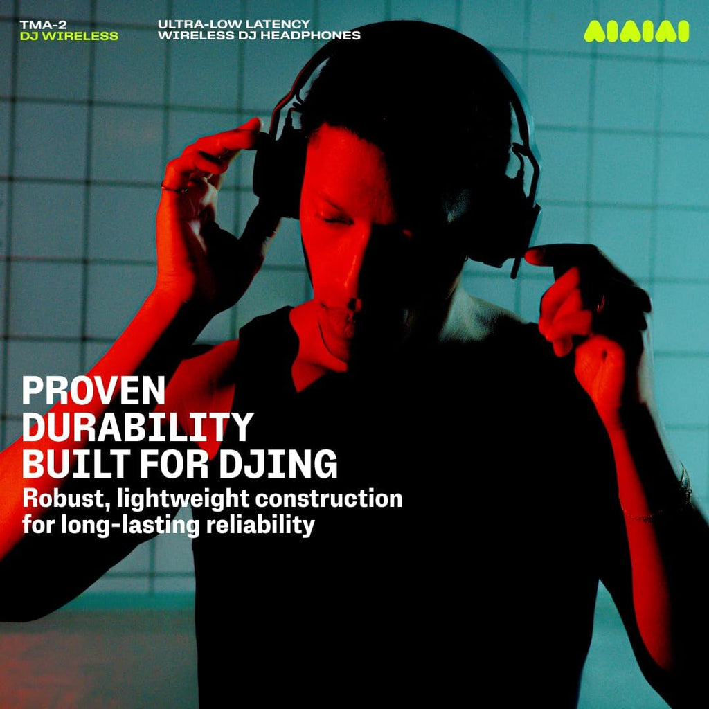 Aiaiai TMA-2 DJ Wireless - Professional Wireless DJ Headphones with Ultra-Low Latency Audio, 20+ Hours of Playback, Durable Lightweight Design, High Isolation Ear Pads and Added Bluetooth.