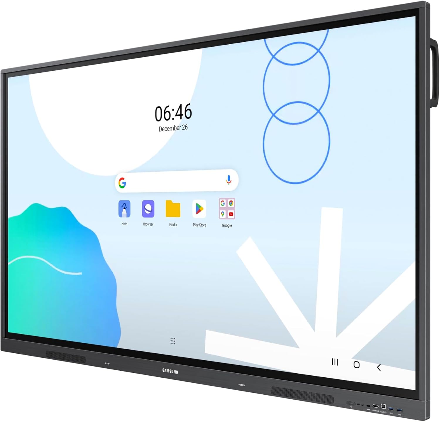 Samsung 75' WAD Interactive Display, EDLA Certification for Google Services Access, Multi-Touch Capabilities, Dual Pen Function, 3-in-1 USB-C Port, OPS Slot, LH75WADWLGCXZA