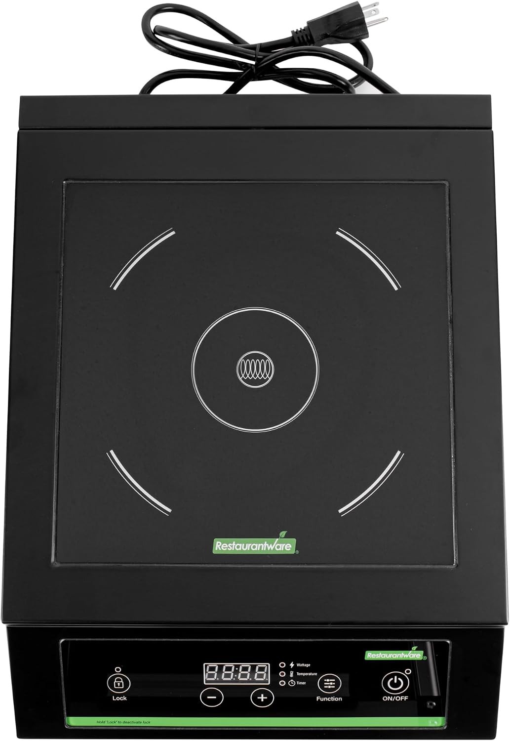 Restaurantware-Kitchen Tek 3500 W Induction Cooktop, 1 Electric Hot Plate With Sensor Touch - 140F To 465F, 10 Wattage Settings, Black Steel Countertop Induction Stove With Ceramic Plate, 240V