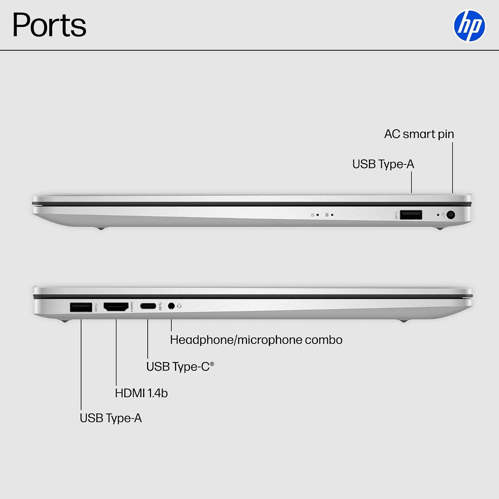 HP 17 Laptop Computer 2025 for Business Students, 17.3' FHD Display, Intel 8-Core Processor, 16 GB RAM, 512 GB SSD, Windows 11 Pro, Copilot AI, Up to 9.5 Hours Battery, Wi-Fi 6, BT 5.4, w/Accessories