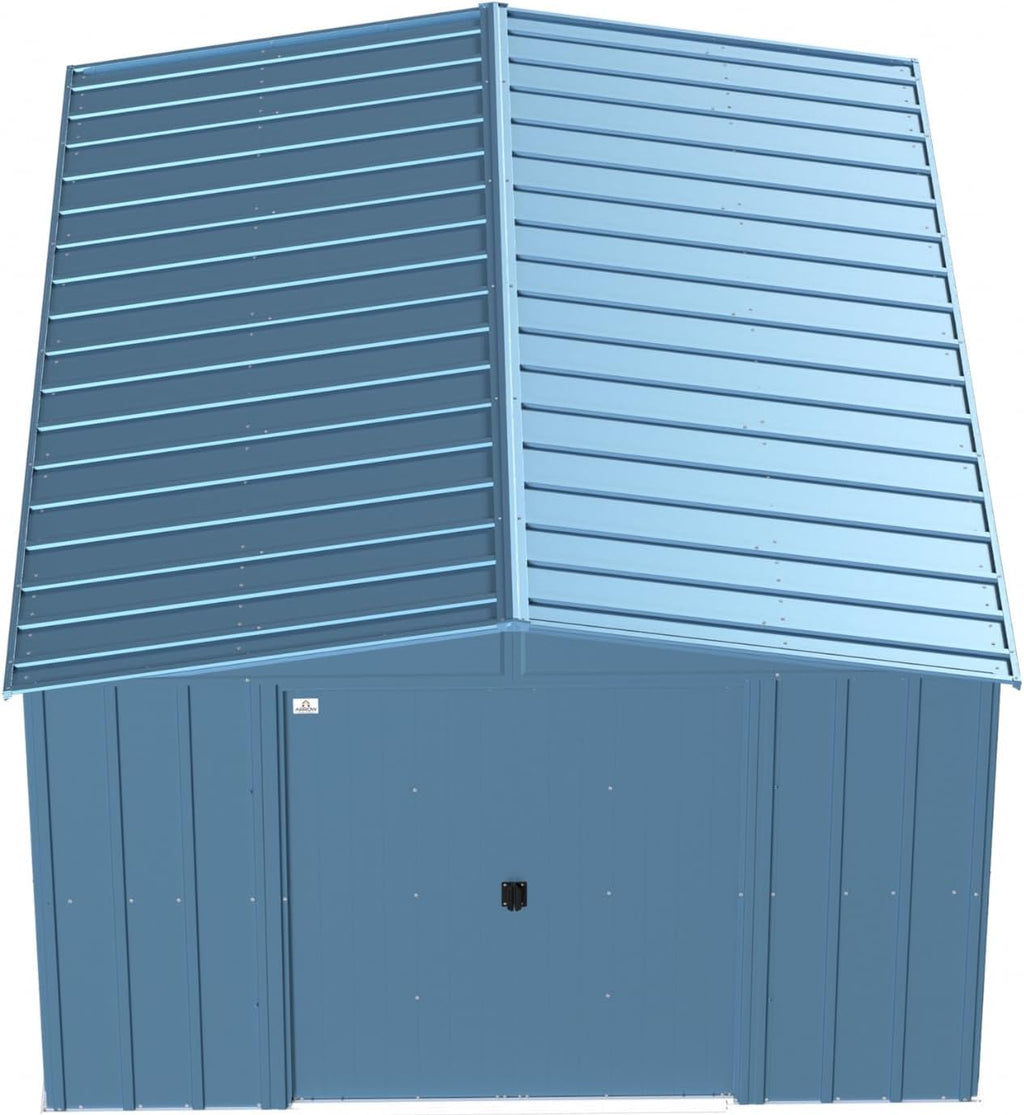 Arrow Classic Steel Storage Shed, 10x14, Blue Grey