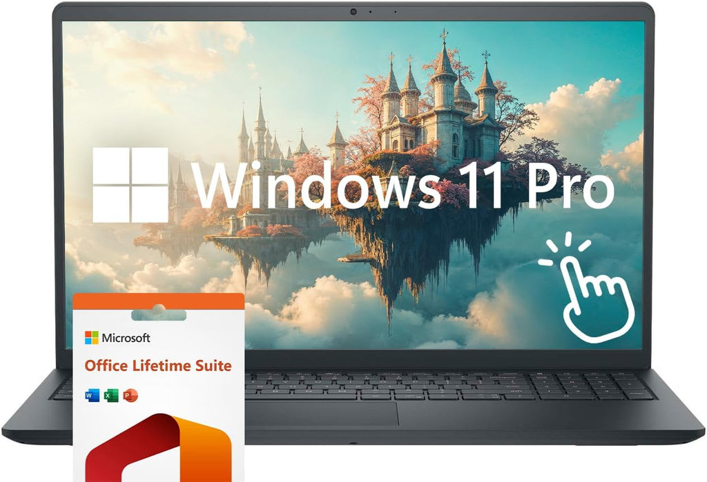 Dell Inspiron Touchscreen Laptop, 15' Business & Student Laptop Computer, Windows 11 Pro 32GB RAM 1TB SSD, Intel Core i5-1334U Processor, FHD IPS LED Display, Microsoft Office Lifetime Suite, Black