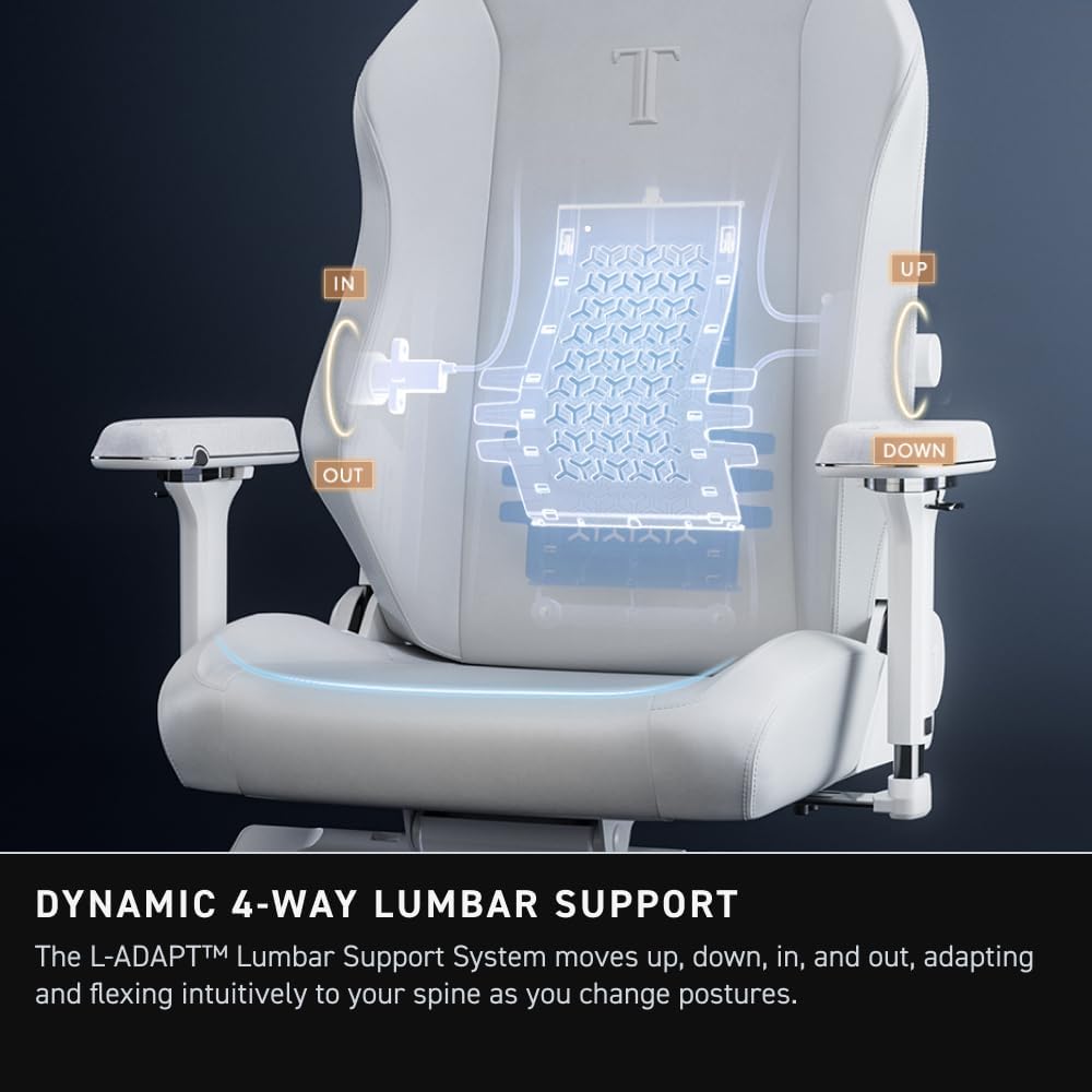 Secretlab Titan Evo NanoGen Pure White Gaming Chair - Recling - Ergonomic & Comfortable Computer Chair with 4D armrests - Magnetic Head Pillow & 4-Way Lumbar Support - Leatherette