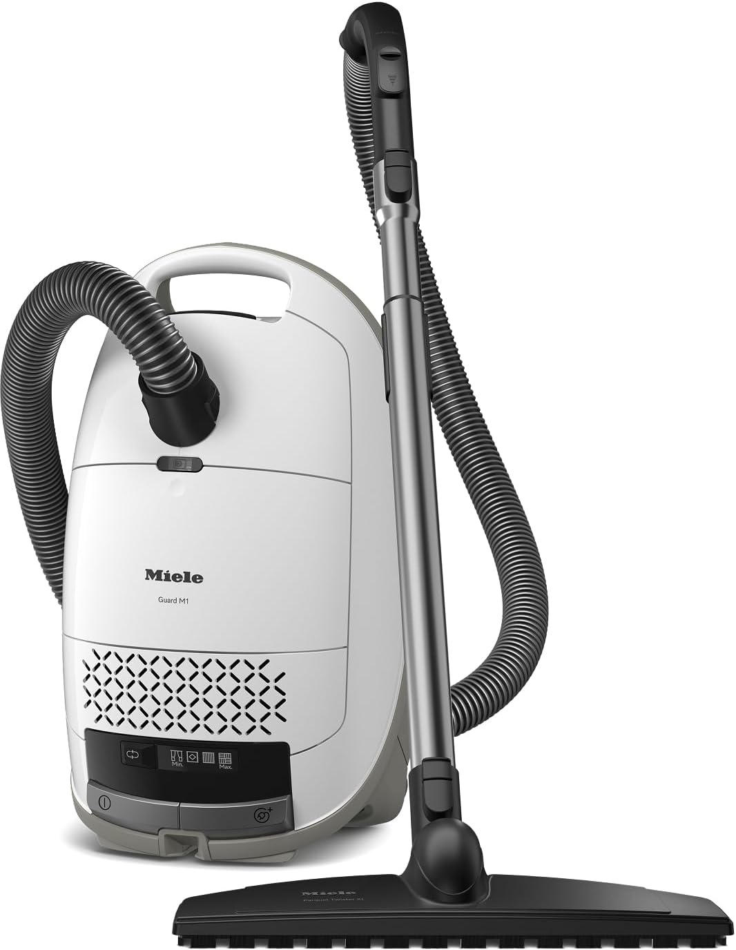 NEW Miele Guard M1 Parquet XL Hard Floor Bagged Canister Vacuum Cleaner with High Suction Power, Designed for Special Care of Hard Floors and Low-Pile Carpet, in Brilliant White