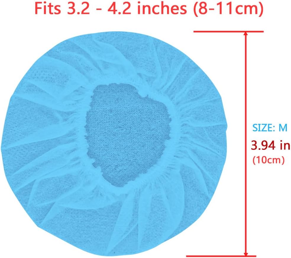 Geekria 500 Pairs Disposable Headphone Covers Compatible with Over-Ear and MRI Headsets, Stretchable Sanitary Ear Pads, Hygienic Earcup Protectors (M, Blue)