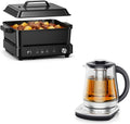 Induction Cooktop, Portable Induction Cooktop with 8L Cast Iron Cooking Pot and Cast Iron Pan & Electric Kettle With Infuser, 1.5L Electric Tea Kettle With Temperature Control