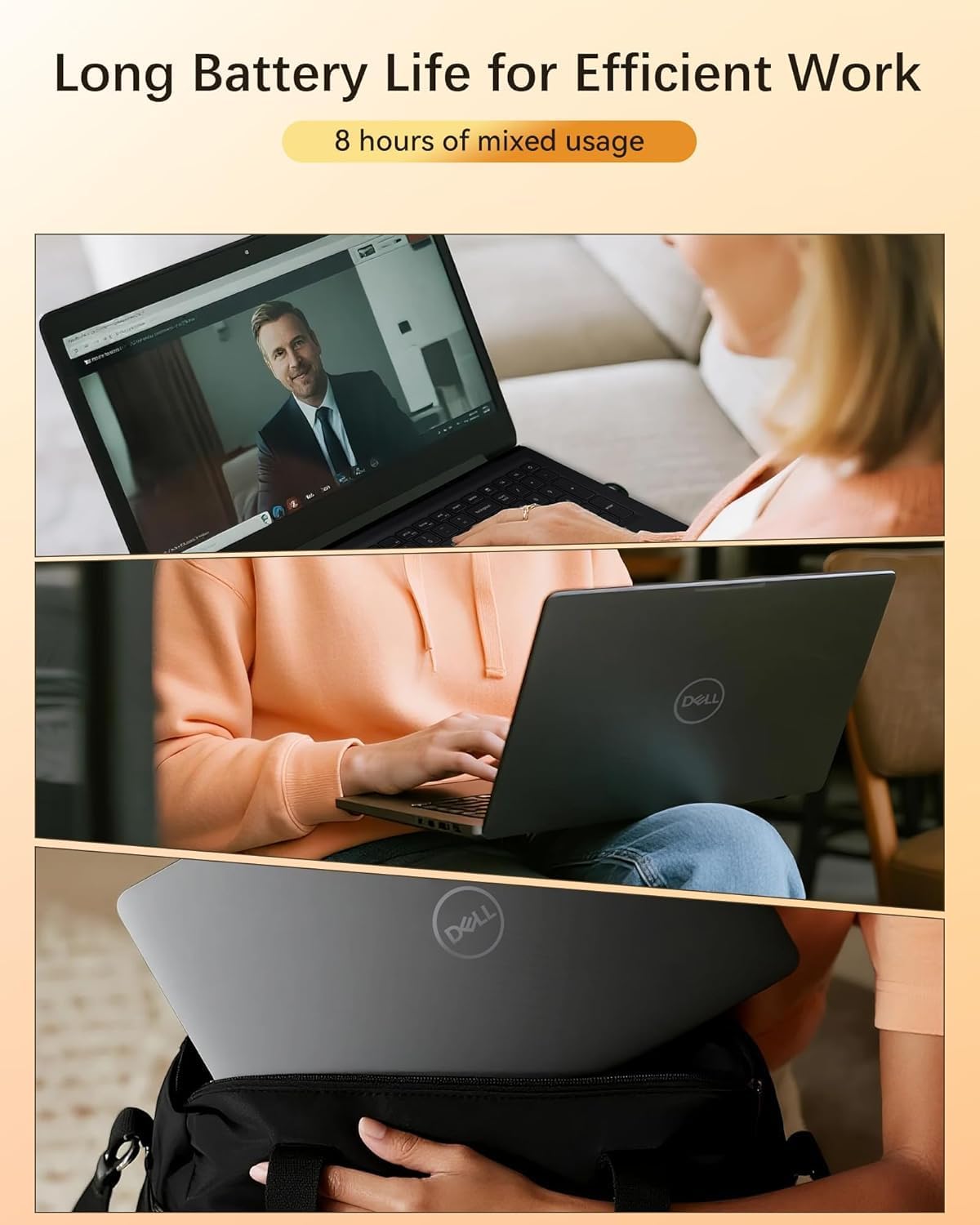 Dell Inspiron 15.6' 2K Touchscreen Laptop, 13th Gen Intel Core i5 (Turbo up to 4.6GHz), 256GB SSD, 8GB RAM, Win 11, WiFi-6, Long Battery Life, for Business & Study, WOWPC Bundle