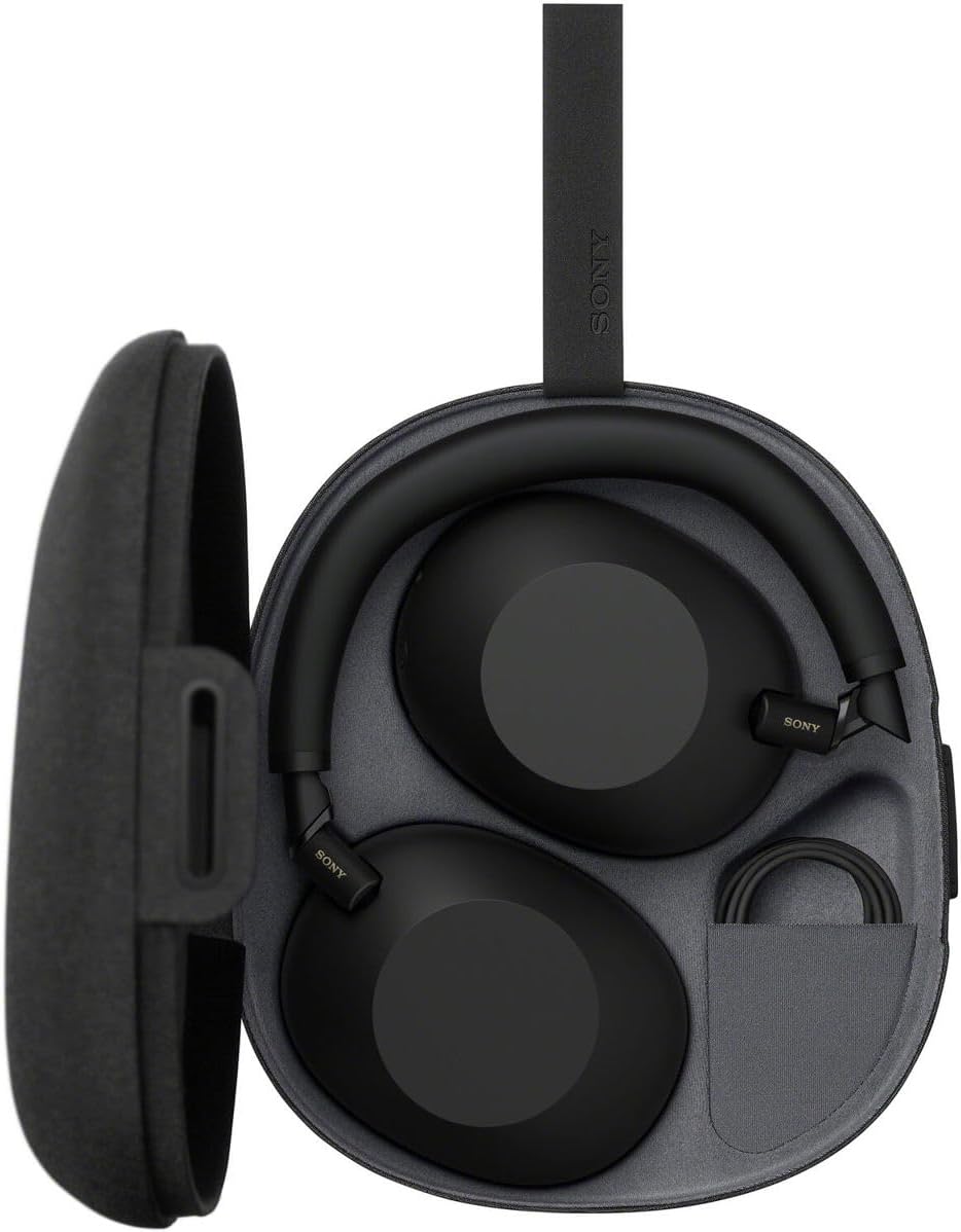 Sony WH-1000XM6 The Best Wireless Noise Canceling Headphones + Portable Charger + Headphone Stand + 20W 2-Port Wall Charger (Black)