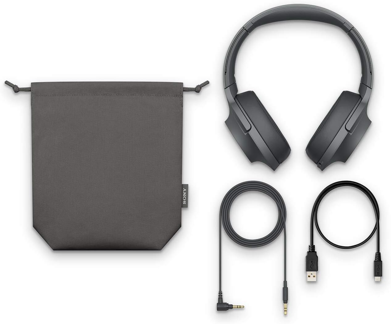 Sony WHH900N Hear On 2 Wireless Overear Noise Cancelling High Resolution Headphones, 2.4 Ounce