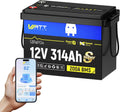 Wattcycle 12V 314Ah Mini LiFePO4 Battery, 12V Super Mini Lithium Batterys with Bluetooth, Built-in 200A BMS, 3A Active Balancer, 4-in-1 Smart Switch, 4.01kWh 6000+ Deep Cycles Battery for RV, Solar