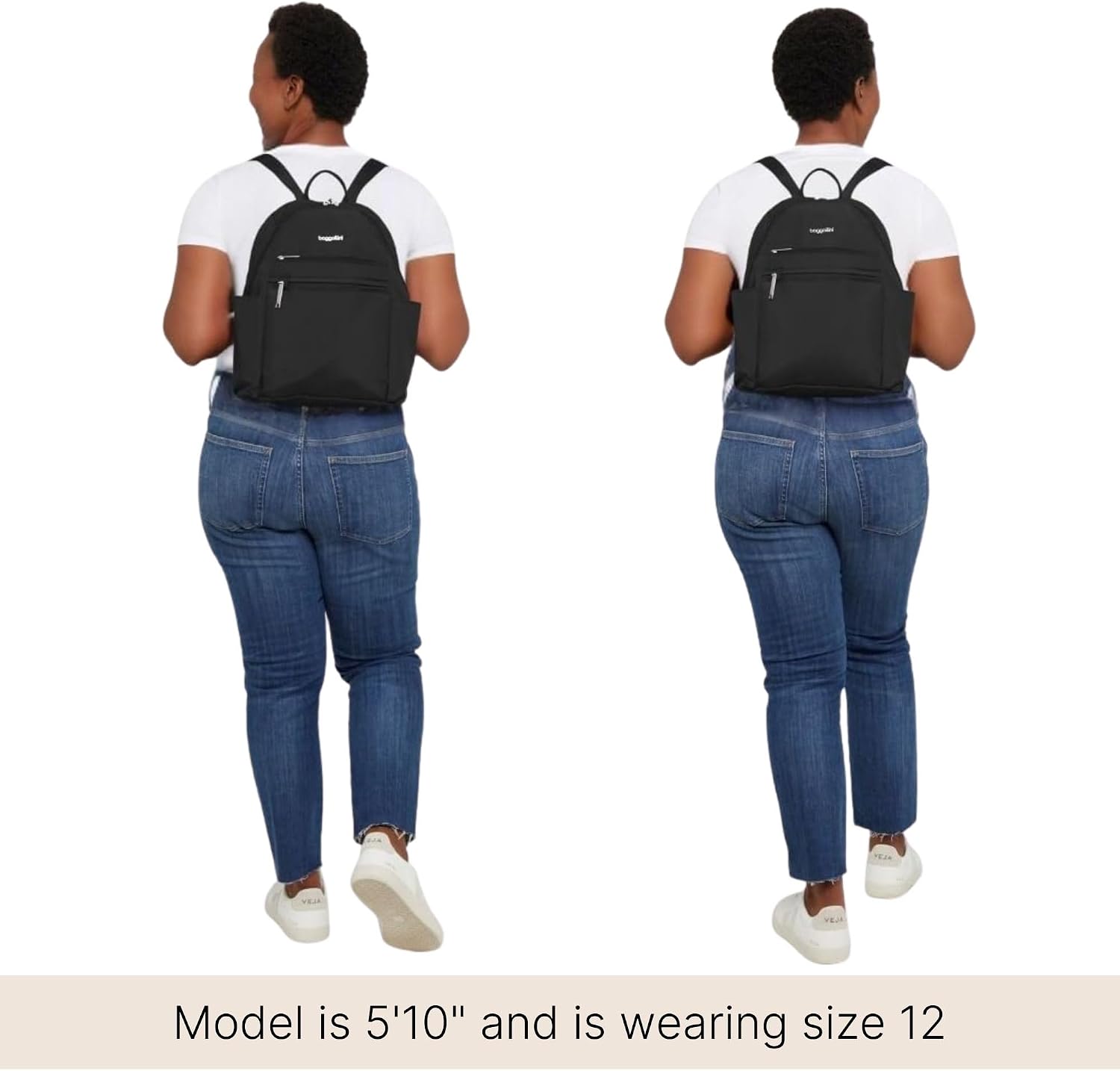 Baggallini Securtex® Anti-theft Vacation Travel Backpack 10x13 Slash-Resistant Nylon Daypack w/RFID