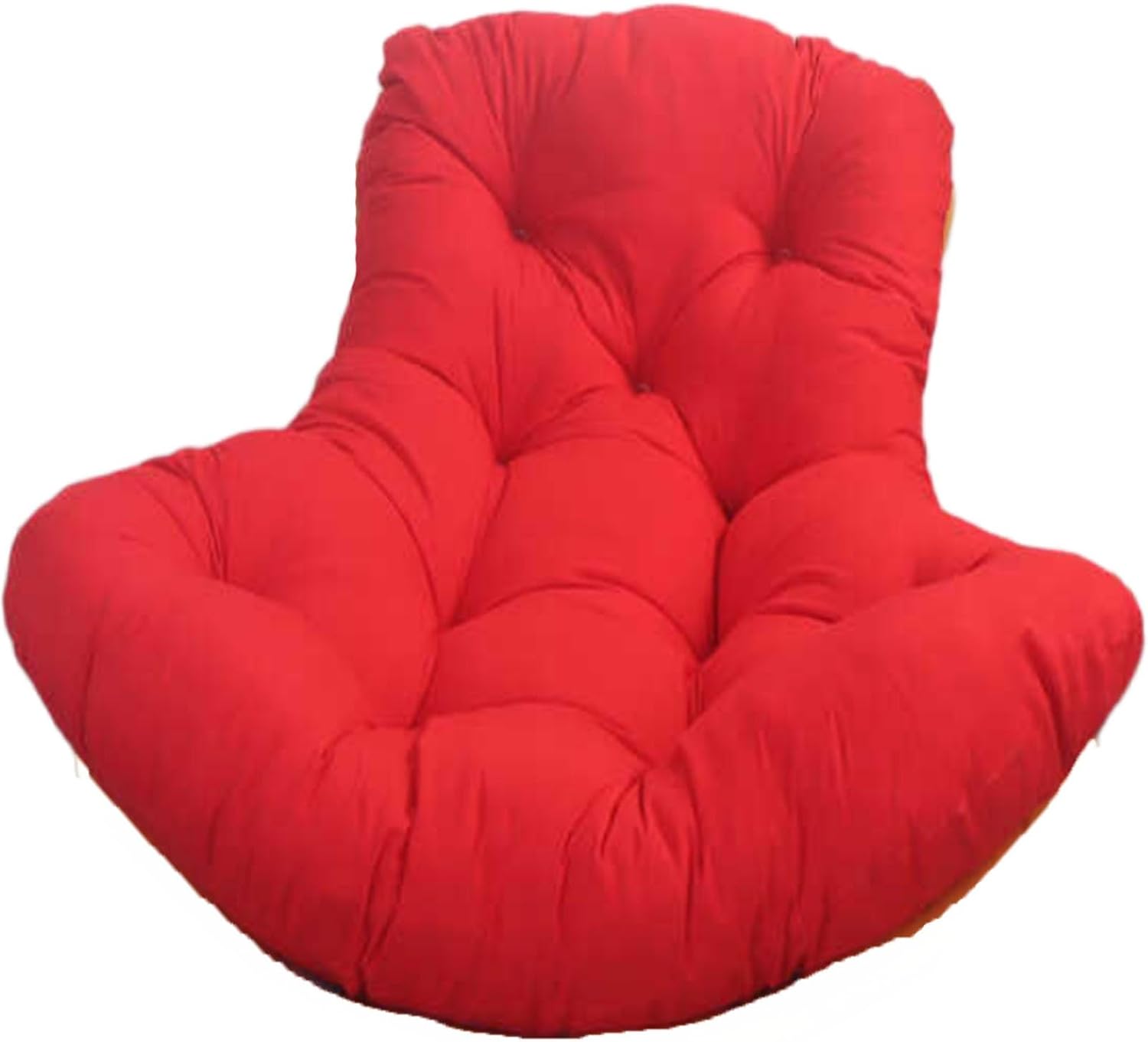 Lazy Rocking Egg Chair Cushion, Indoor Outdoor Oversized Lounge Wicker Papasan Cushion,Lobster Chair Cushion(Red,100 * 120cm)