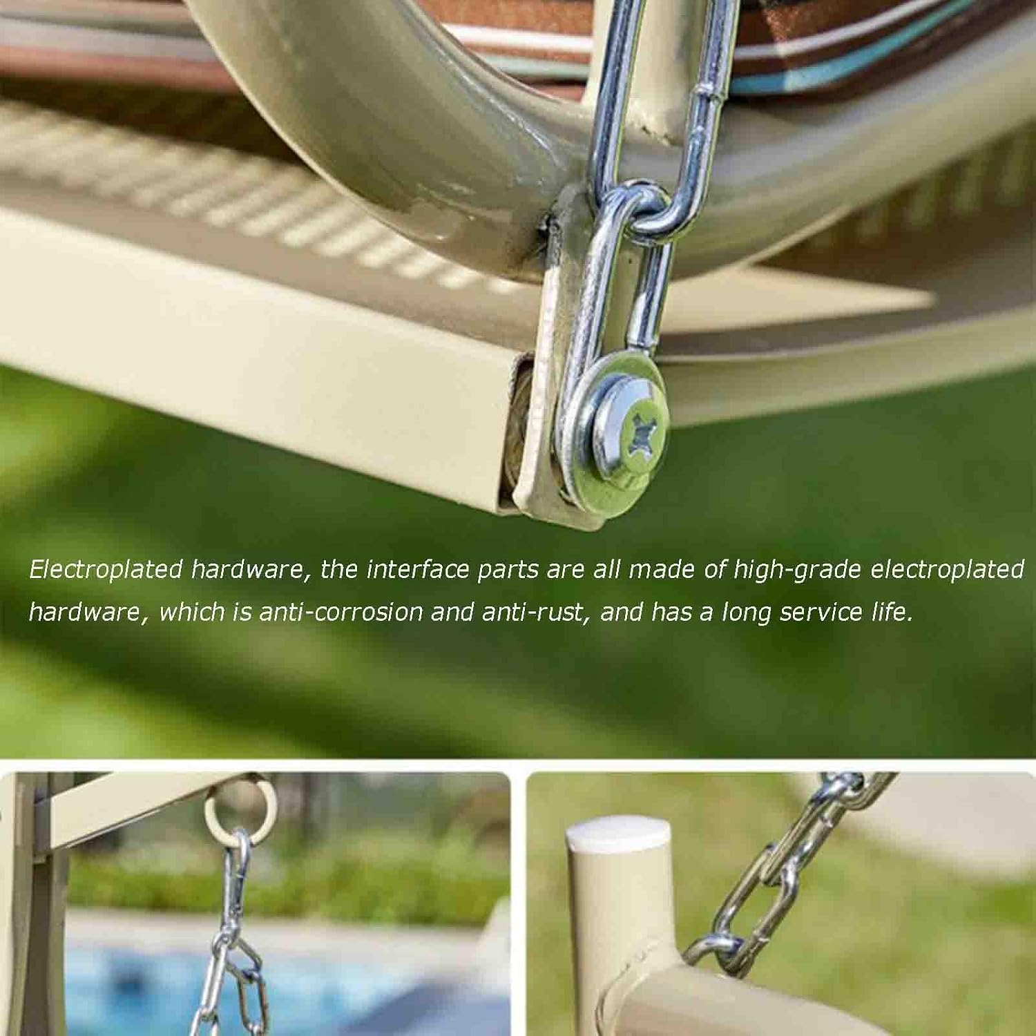 2 Seater Swing Chair, Balcony Rocking Hanging Chair,Sun Lounger,for Adults Patio, Garden, Backyard and Poolside