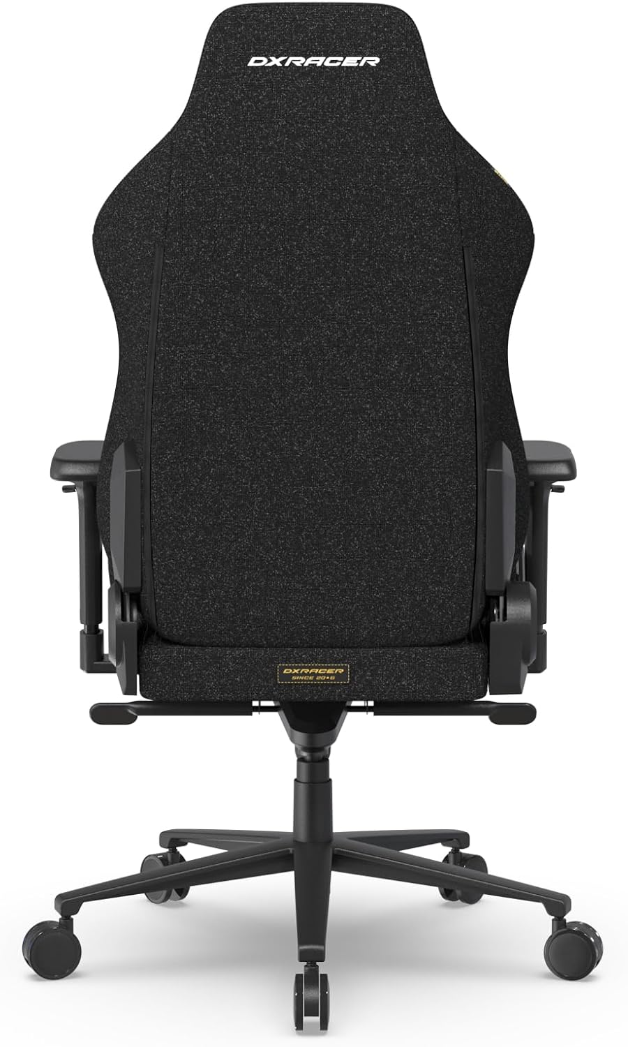 DXRacer Craft L Video Gaming Chair for Adults, Ergonomic Office Reclining Computer Chair with Magnetic Head Pillow and Lumbar Support, Racing Style Height Adjustable (Woven Fabric, Black)