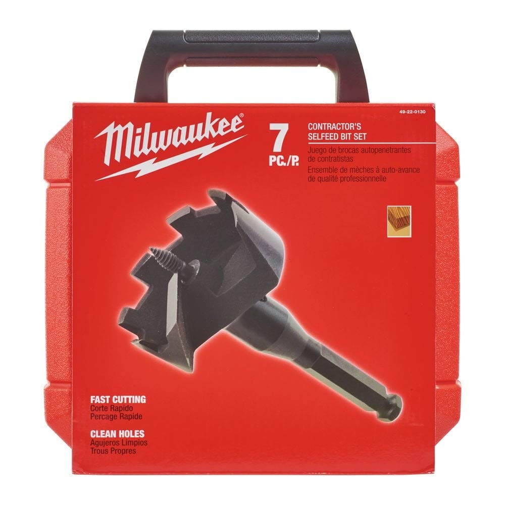 Milwaukee 7-Piece Contractor's Self-Feed Drill Bit Kit